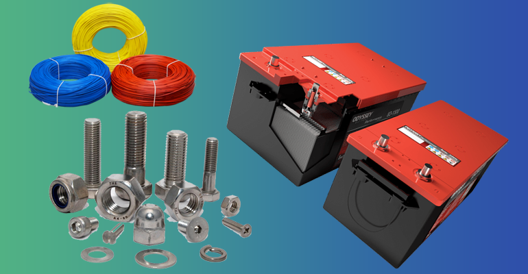 Batteries & Wires, Fasteners